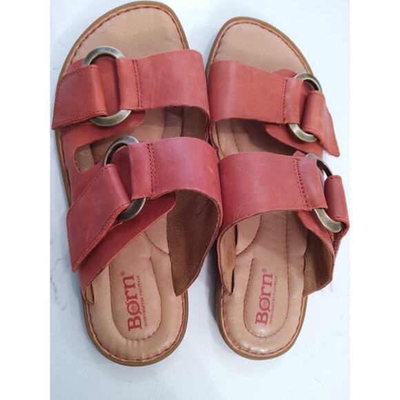 Born Leather Strap Buckle sandals Muted Orange Comfort Boho Sz 7 - Picture 3 of 8